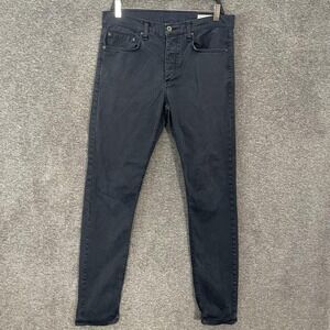Rag & Bone Fit 2 Slim Jeans Mens 32x31 Navy Tapered‎ Stretch Denim Pants Casual
